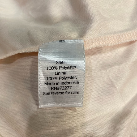 LC Lauren Conrad Blue & Peach Floral Midi Dress Size L, Ruffle Sleeve - Picture 7 of 7